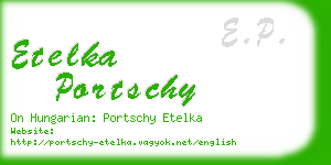 etelka portschy business card